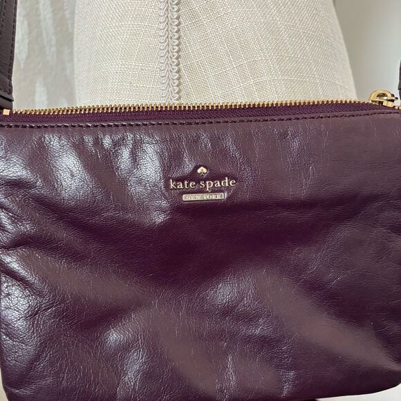 Kate Spade Plum Leather Crossbody Bag - Picture 2 of 7